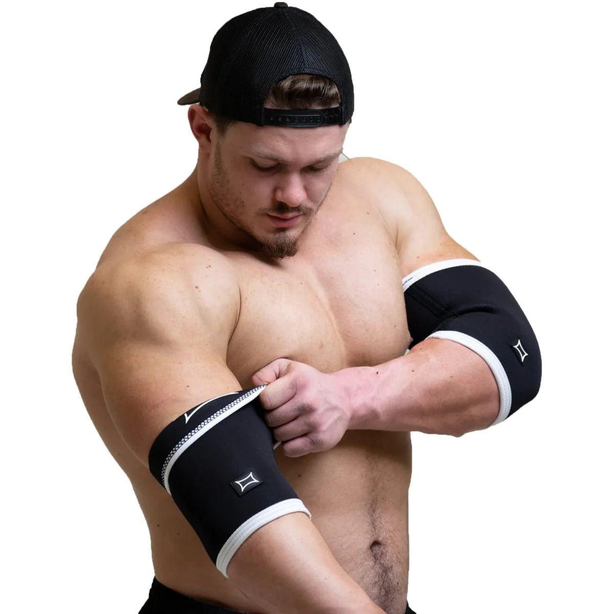 Sling Shot Compression Elbow Sleeves by Mark Bell - Black - Image 3