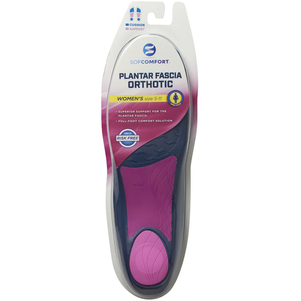 Sof Comfort Full Length Plantar Fascia Orthotic Insoles - Image 2
