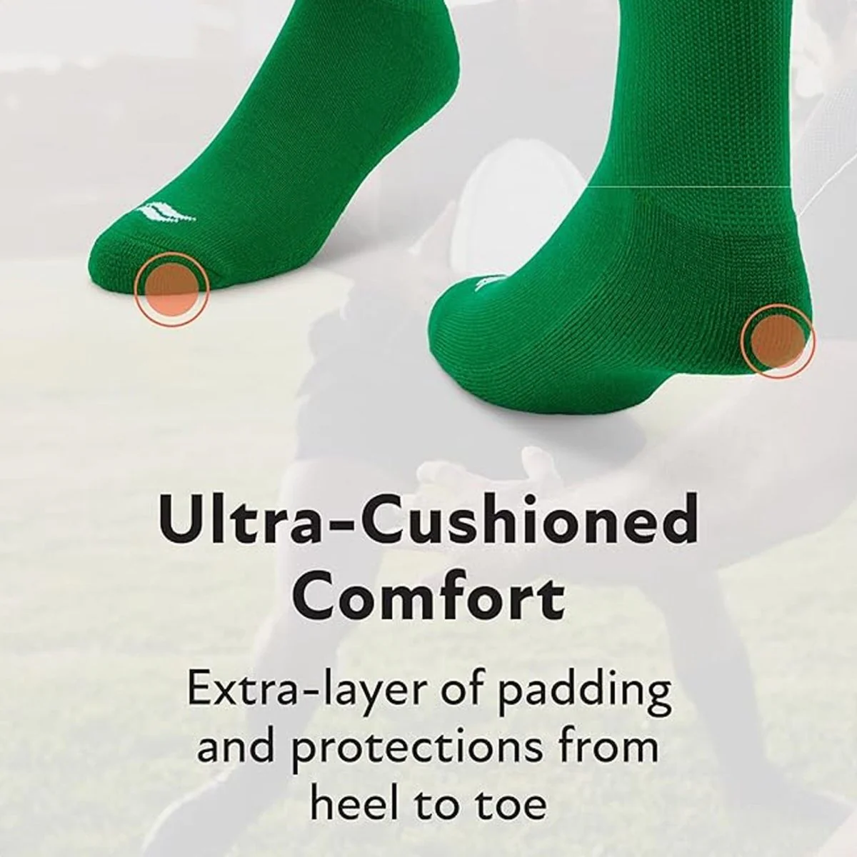 Sof Sole All Sport Over-The-Calf Team Athletic Performance Socks, Neon Green - Image 2
