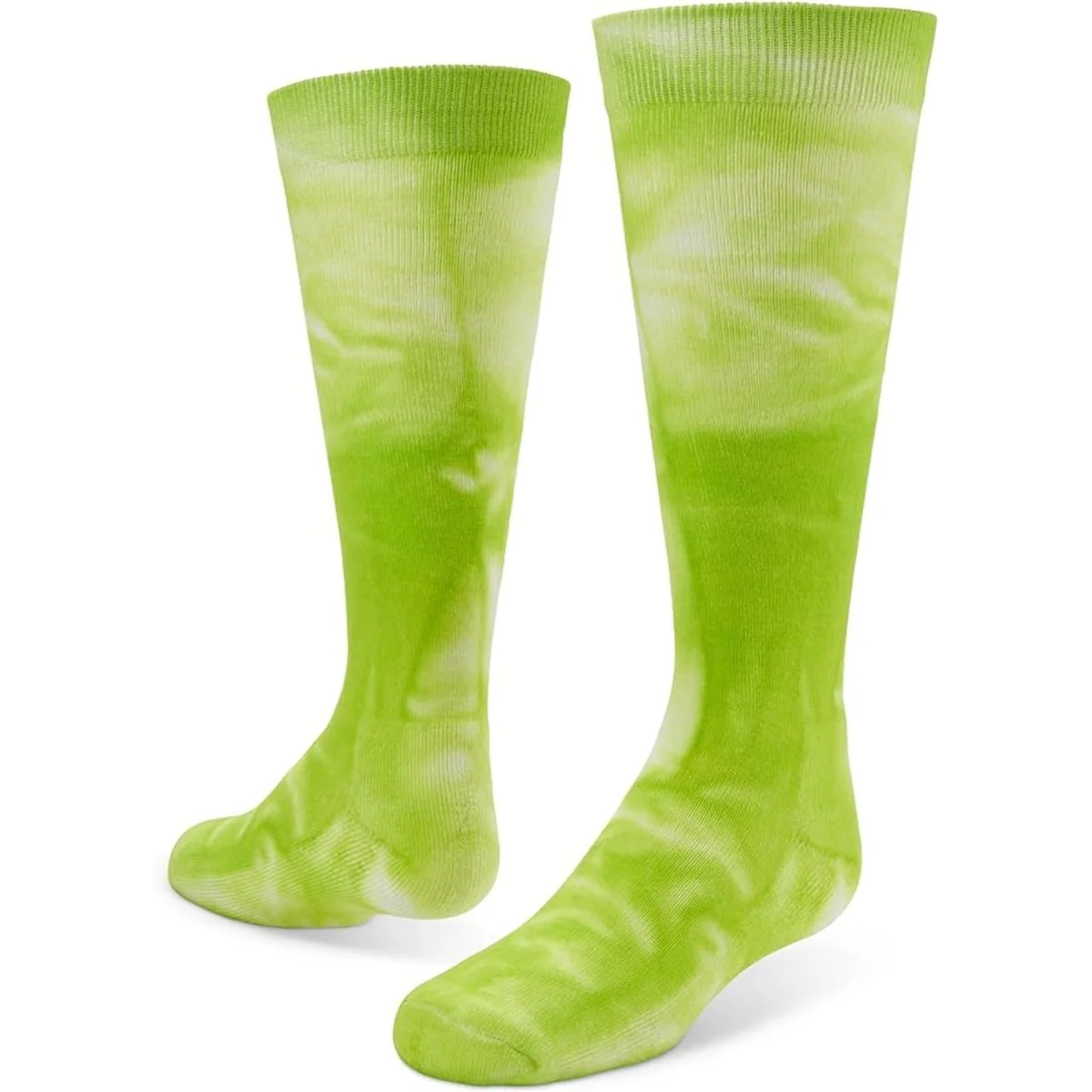 Sof Sole All Sport Over-The-Calf Team Athletic Performance Socks, Neon Green Tie Dye, Small 13-14Y, 2 Pair