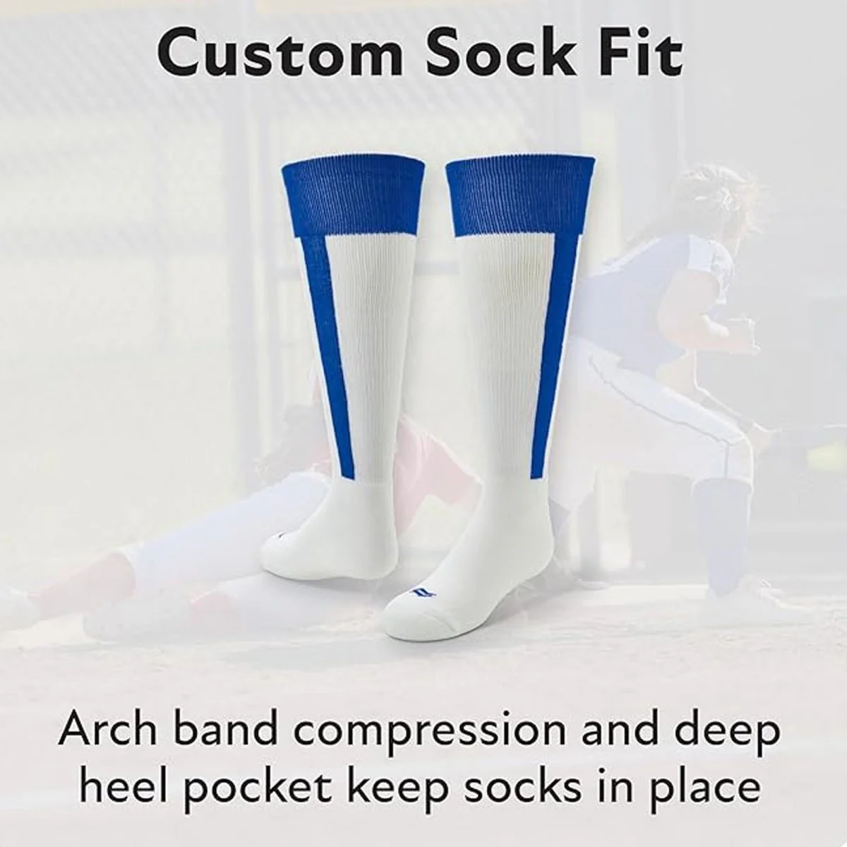 Sof Sole Baseball/Softball Over-The-Calf Team Athletic Performance Socks, Gold - Image 3