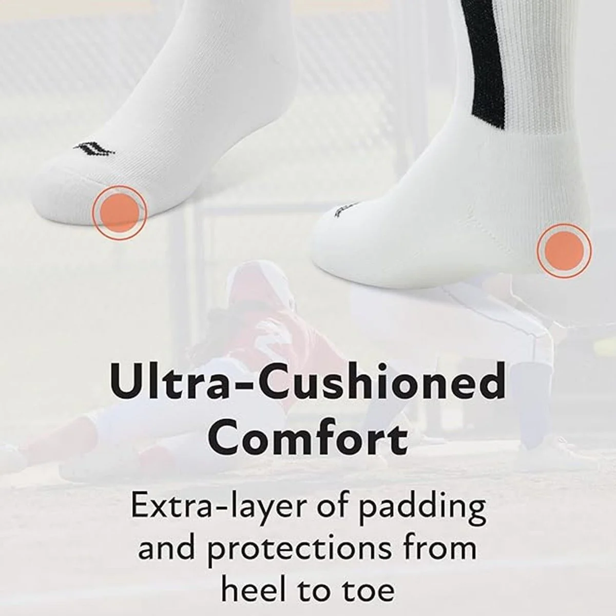 Sof Sole Baseball/Softball Over-The-Calf Team Athletic Performance Socks, Purple - Image 2