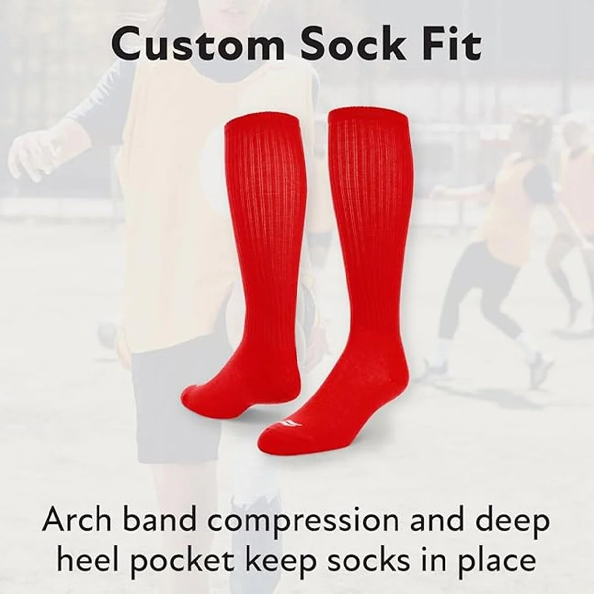 Sof Sole Soccer Over-The-Calf Team Athletic Performance Socks, Gold - Image 4