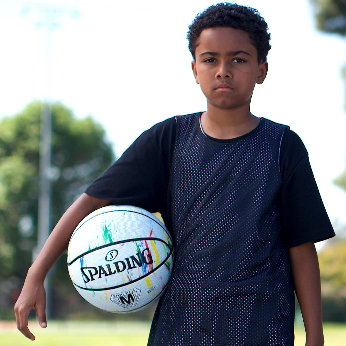 Spalding Marble Series Multicolor Outdoor Basketball - Image 5