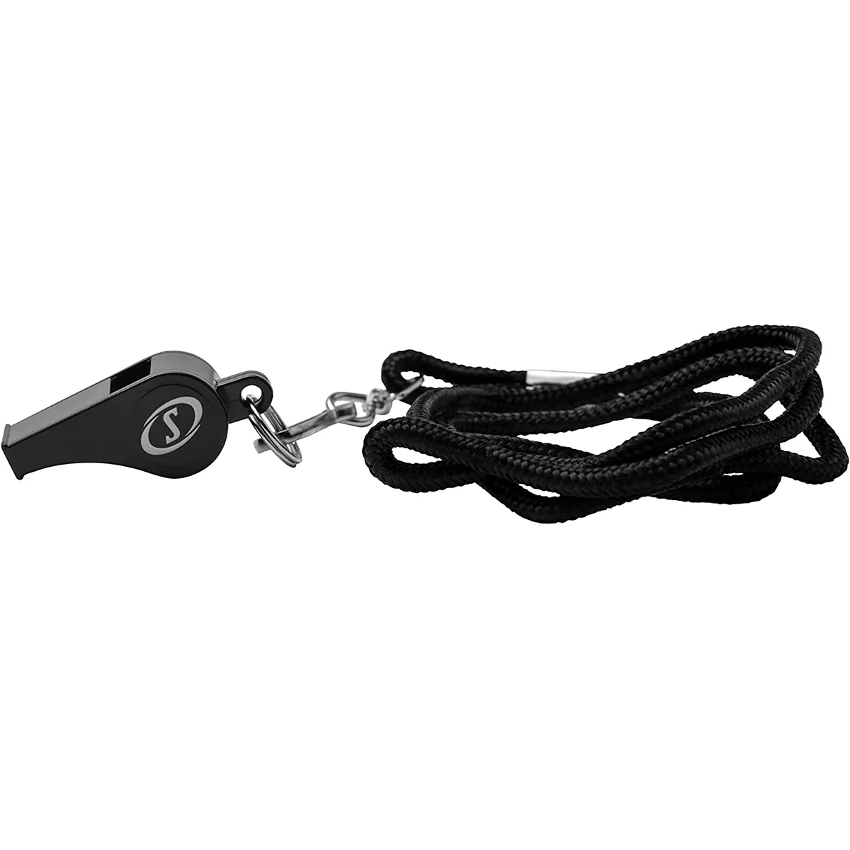 Spalding Plastic Whistle with Lanyard 2-Pack - Black - Image 2