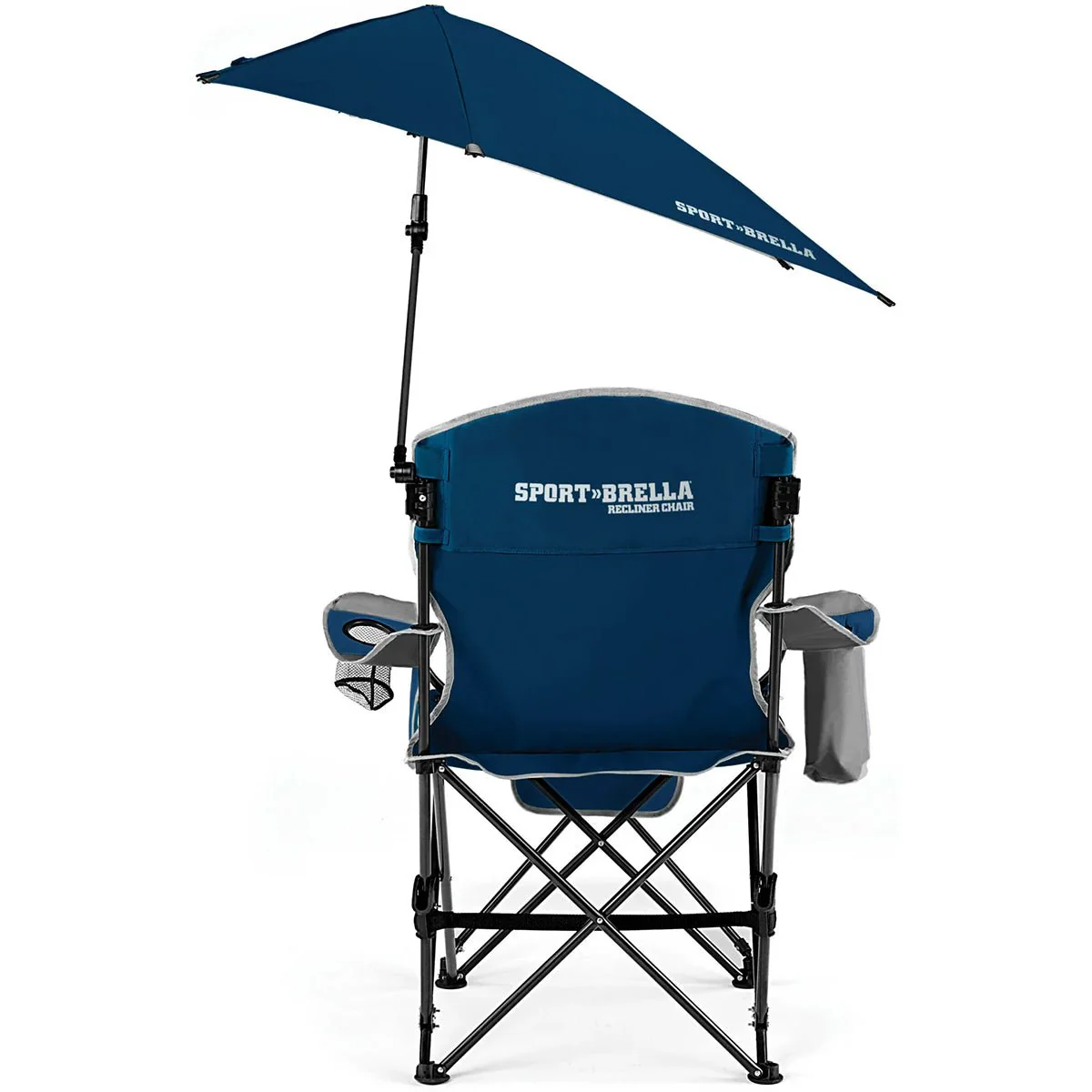 Sport-Brella Portable Outdoor Reclining Chair with Umbrella - Midnight Blue - Image 4
