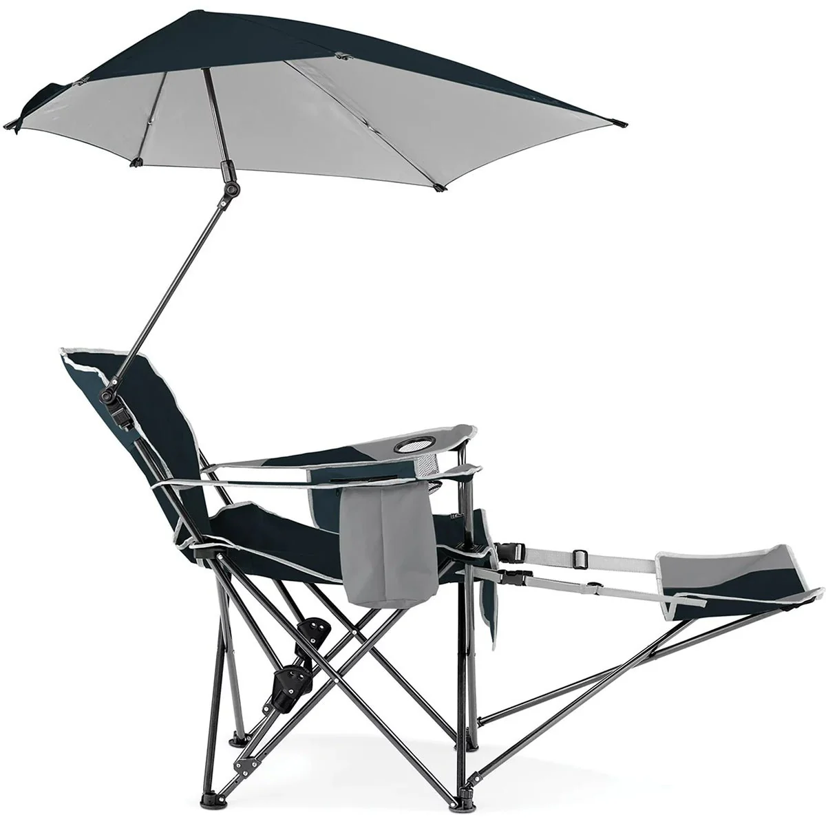 Sport-Brella Portable Outdoor Reclining Chair with Umbrella - Midnight Blue - Image 5