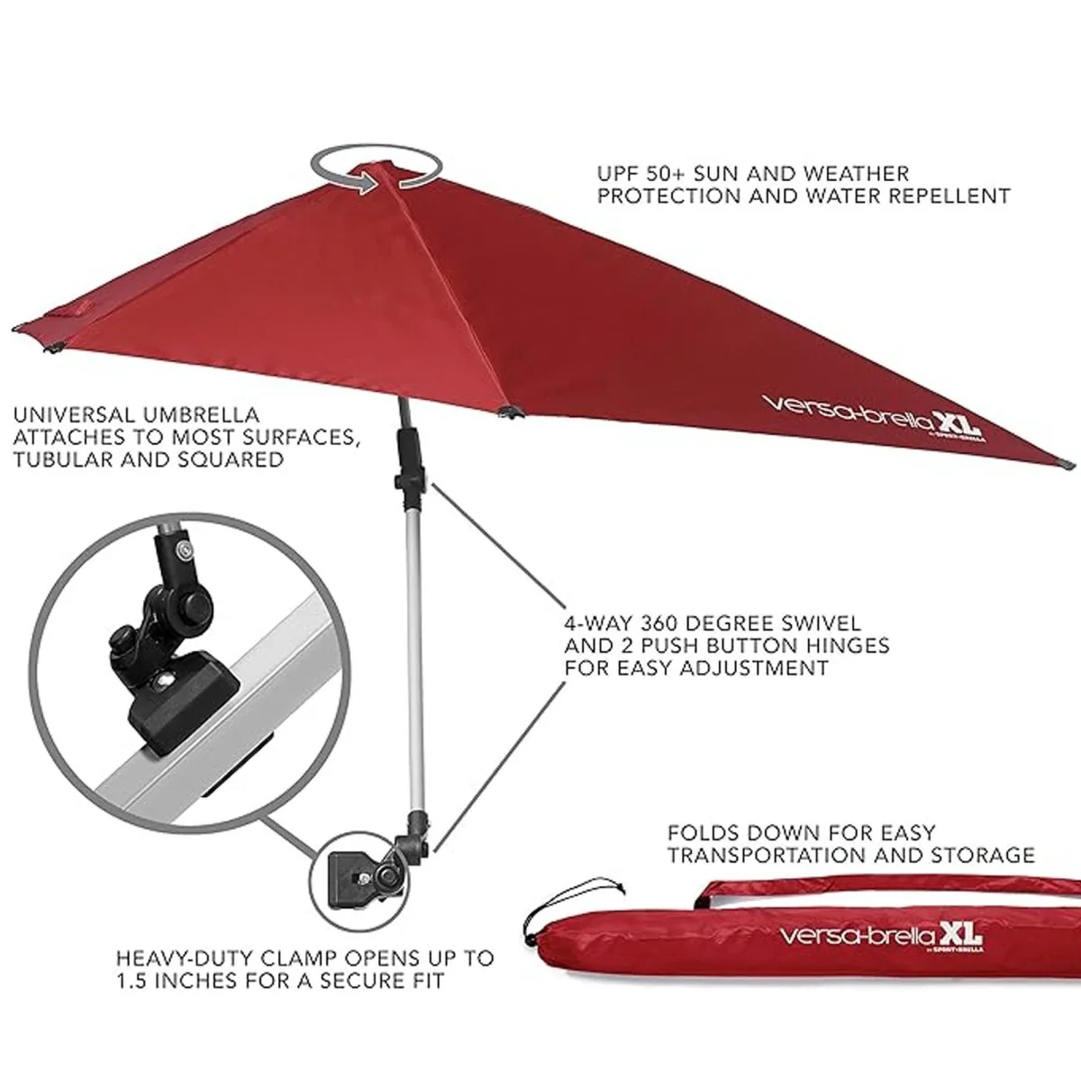 Sport-Brella Versa-Brella SPF 50+ Adjustable Umbrella XL - Image 2