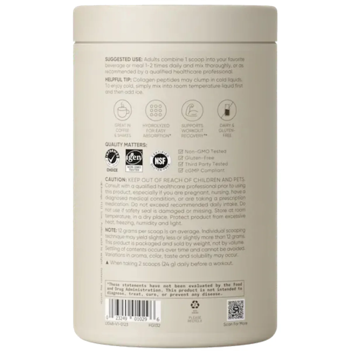 Sports Research Hydrolyzed Collagen Peptides Dietary Supplement - 41 Servings - Image 2