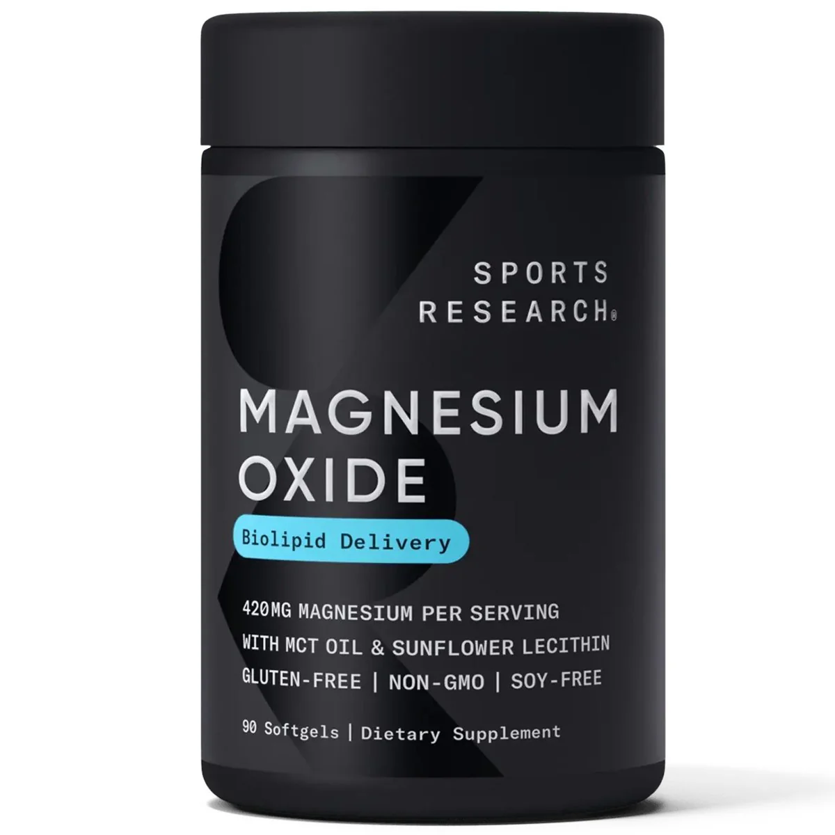 Sports Research Magnesium Oxide, 420mg, 90 Softgels