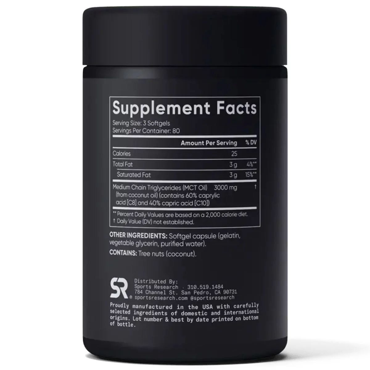 Sports Research MCT Oil From Coconut Softgels - Image 9