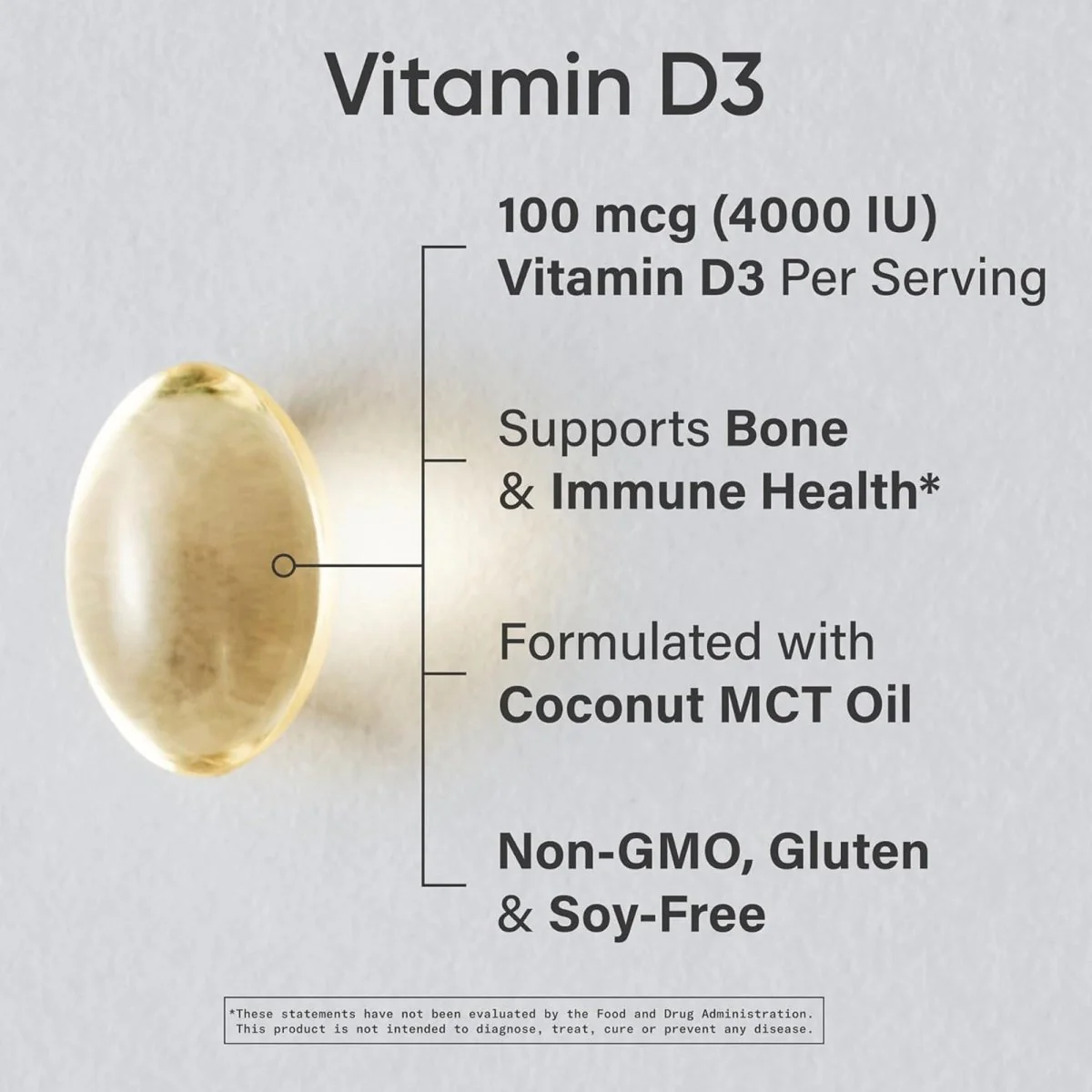 Sports Research Vitamin D3 WIth Coconut MCT Oil, 4000iu, 360 Softgels - Image 2