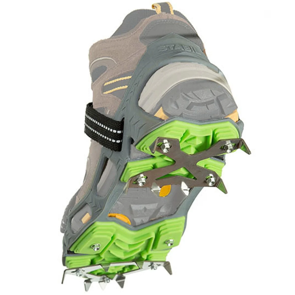 STABILicers Hike Macro Traction Cleats, Gray/Green - Image 2