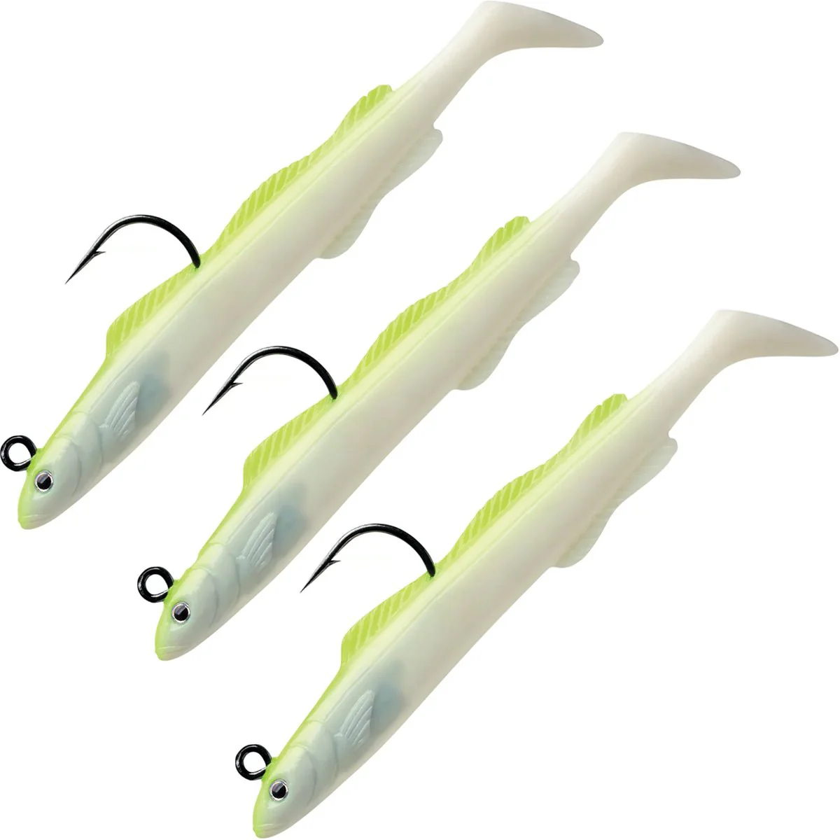 Storm WildEye Live Sand Eel 6-inch Fishing Lures (3-Pack) - Chartreuse Glow