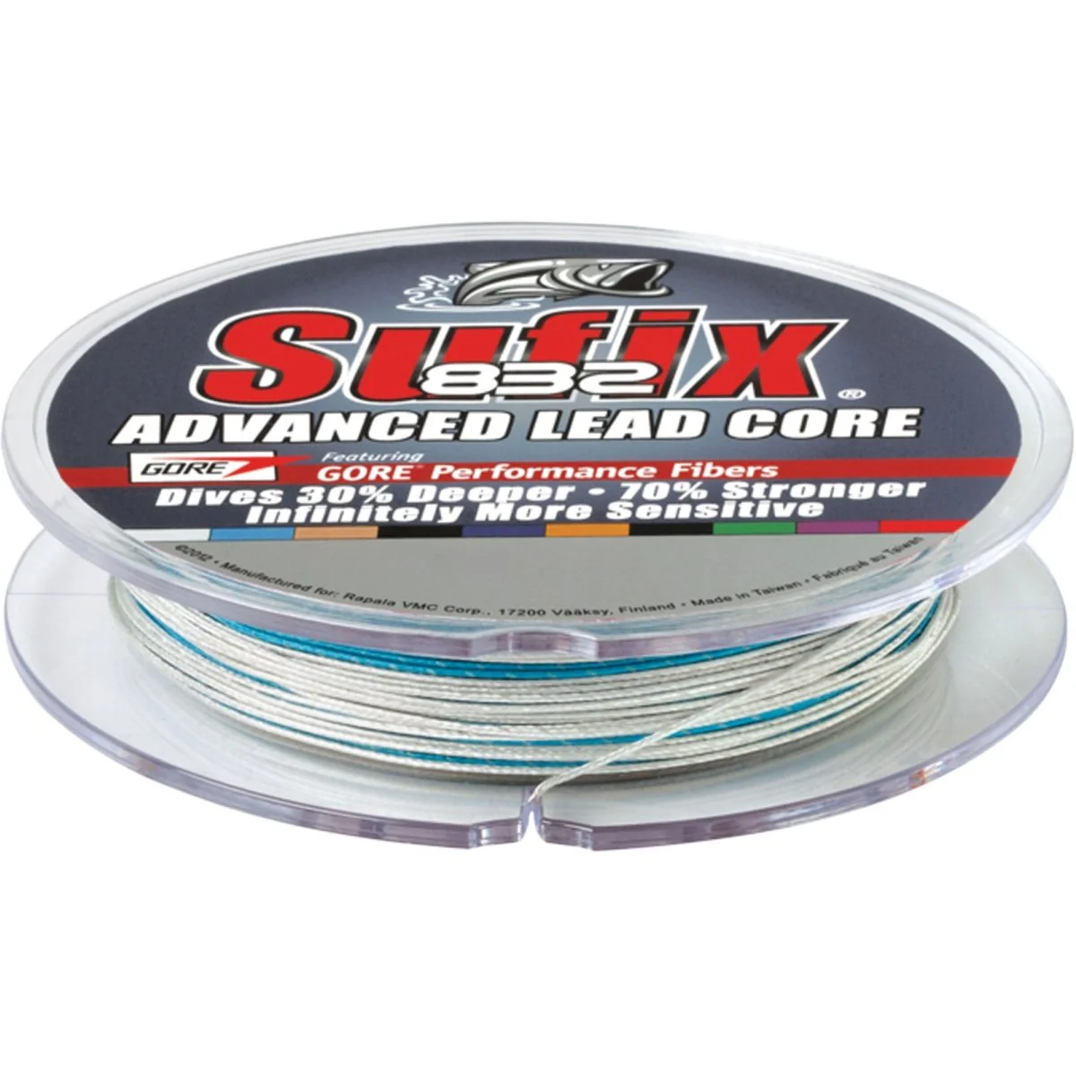 Sufix 832 Advanced Lead Core Fishing Line, 100 Yds. - Multicolor