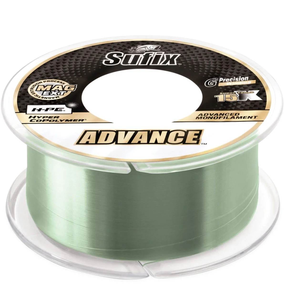 Sufix Advance Monofilament Fishing Line. 330 Yds - Lo-Vis Green