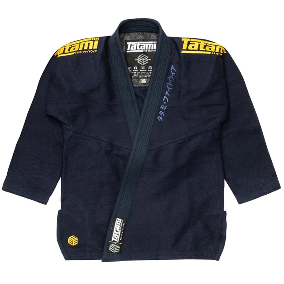 Tatami Fightwear Estilo Black Label BJJ Gi - Gold/Navy - Image 3