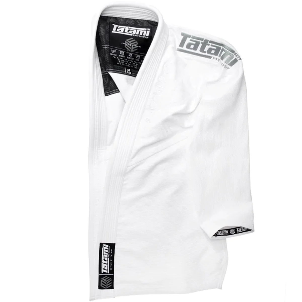 Tatami Fightwear Estilo Black Label BJJ Gi - Gray/White - Image 7