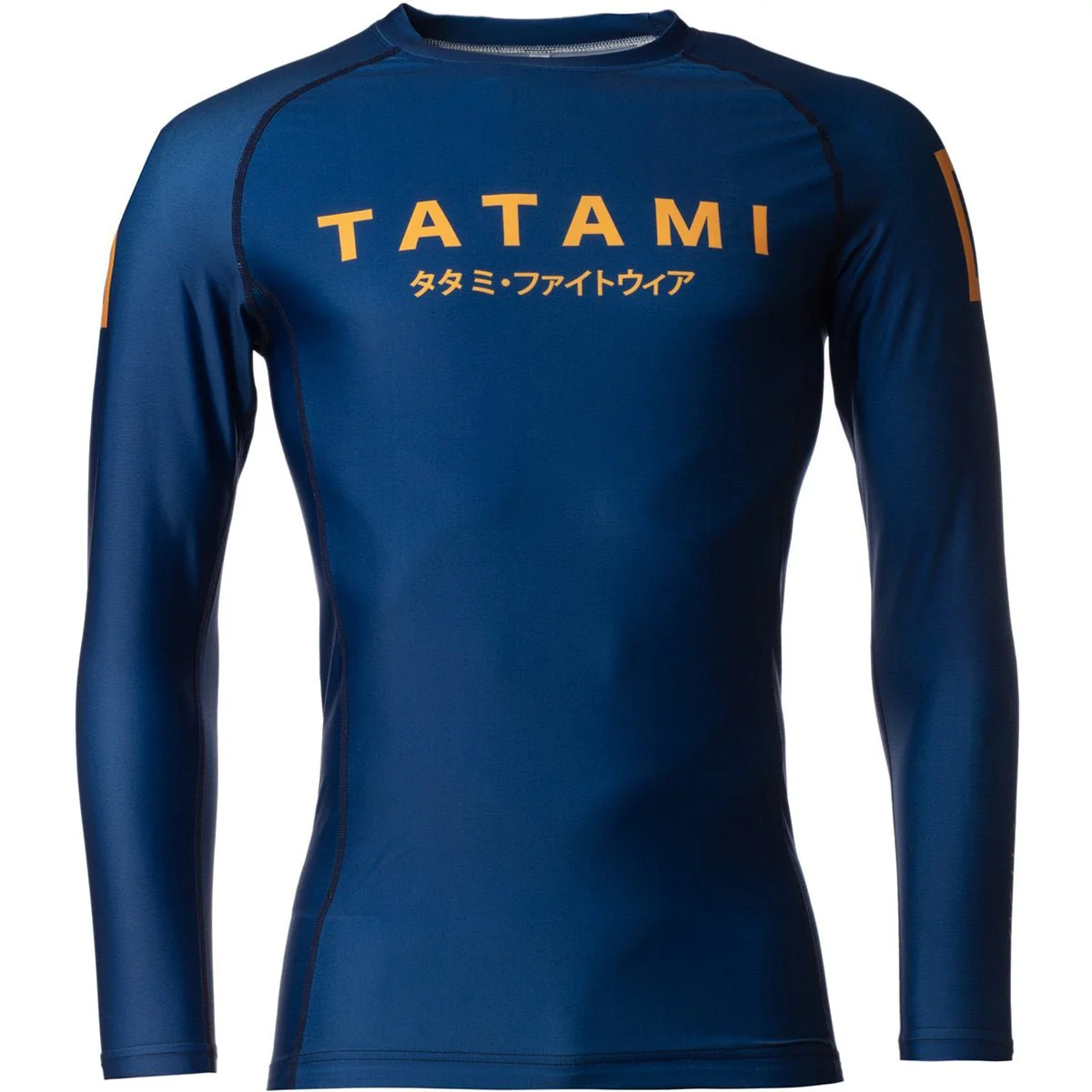 Tatami Fightwear Katakana Long Sleeve Rashguard - Navy