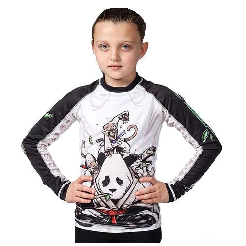 Tatami Fightwear Kids Gentle Panda Rashguard - White/Black