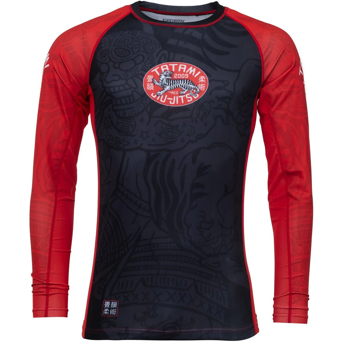 Tatami Fightwear Takedown Tiger Eco Tech Recycled Long Sleeve Rashguard - Black