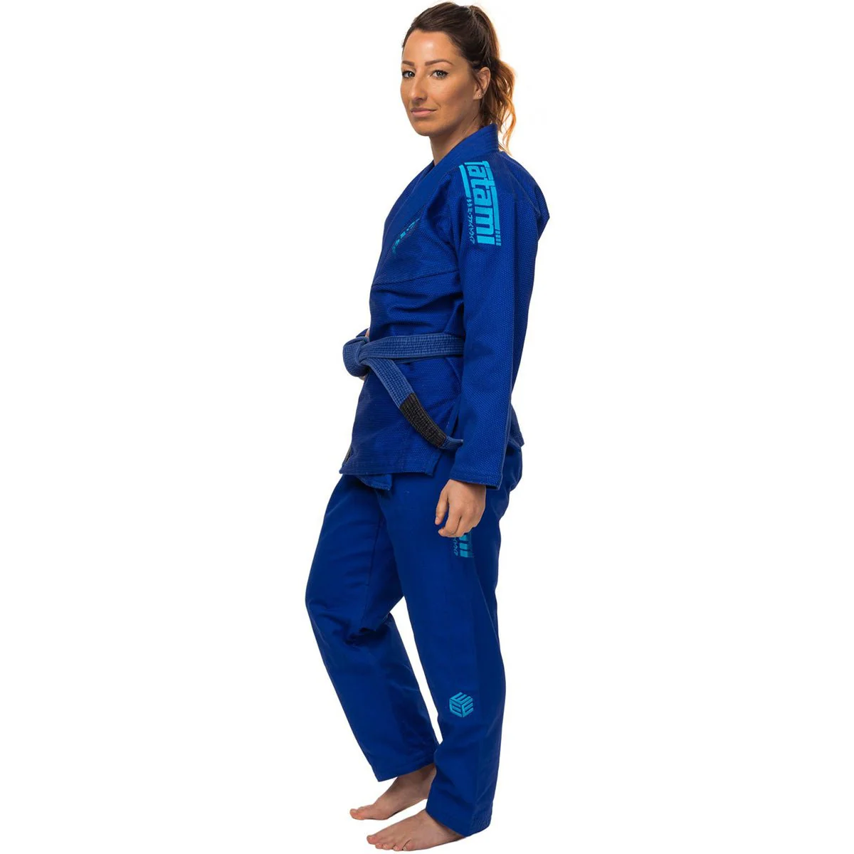 Tatami Fightwear Women's Estilo Black Label BJJ Gi - Blue/Blue - Image 4
