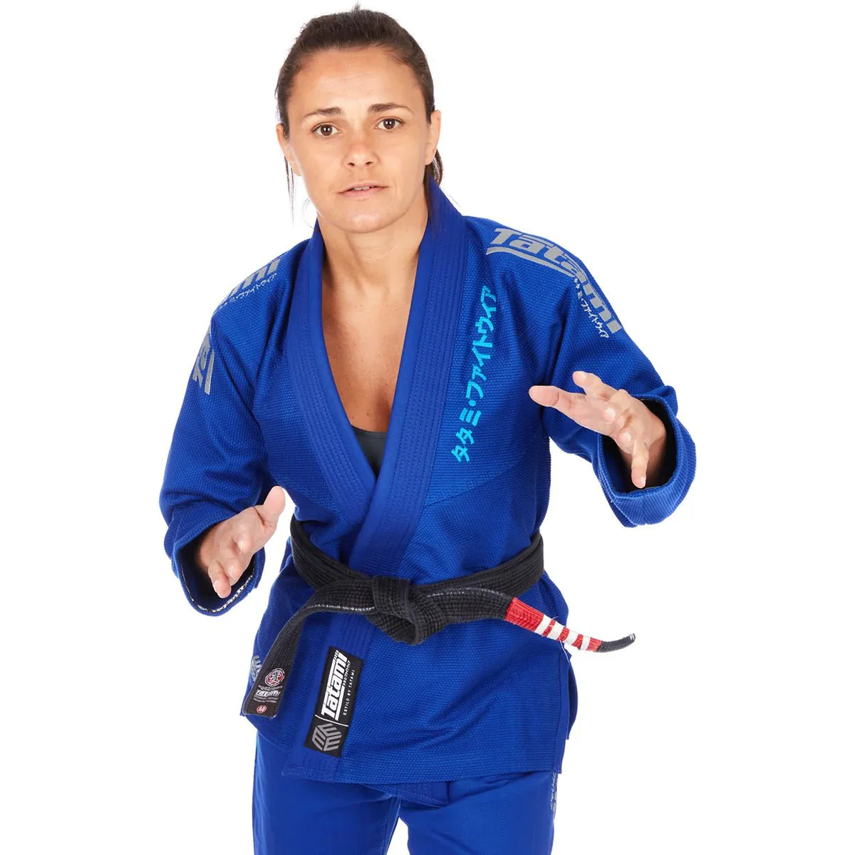 Tatami Fightwear Women's Estilo Black Label BJJ Gi - Gray/Blue