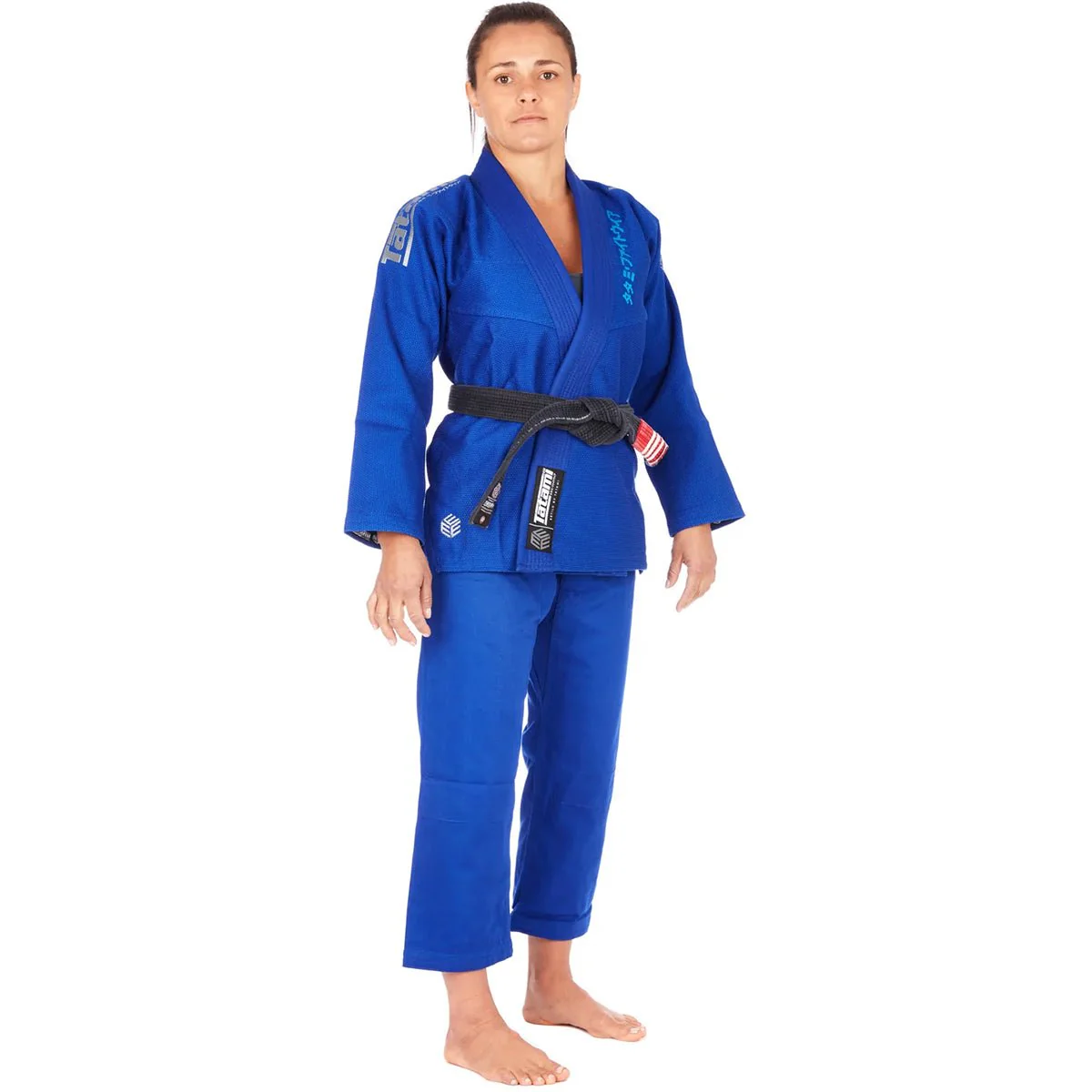 Tatami Fightwear Women's Estilo Black Label BJJ Gi - Gray/Blue - Image 4