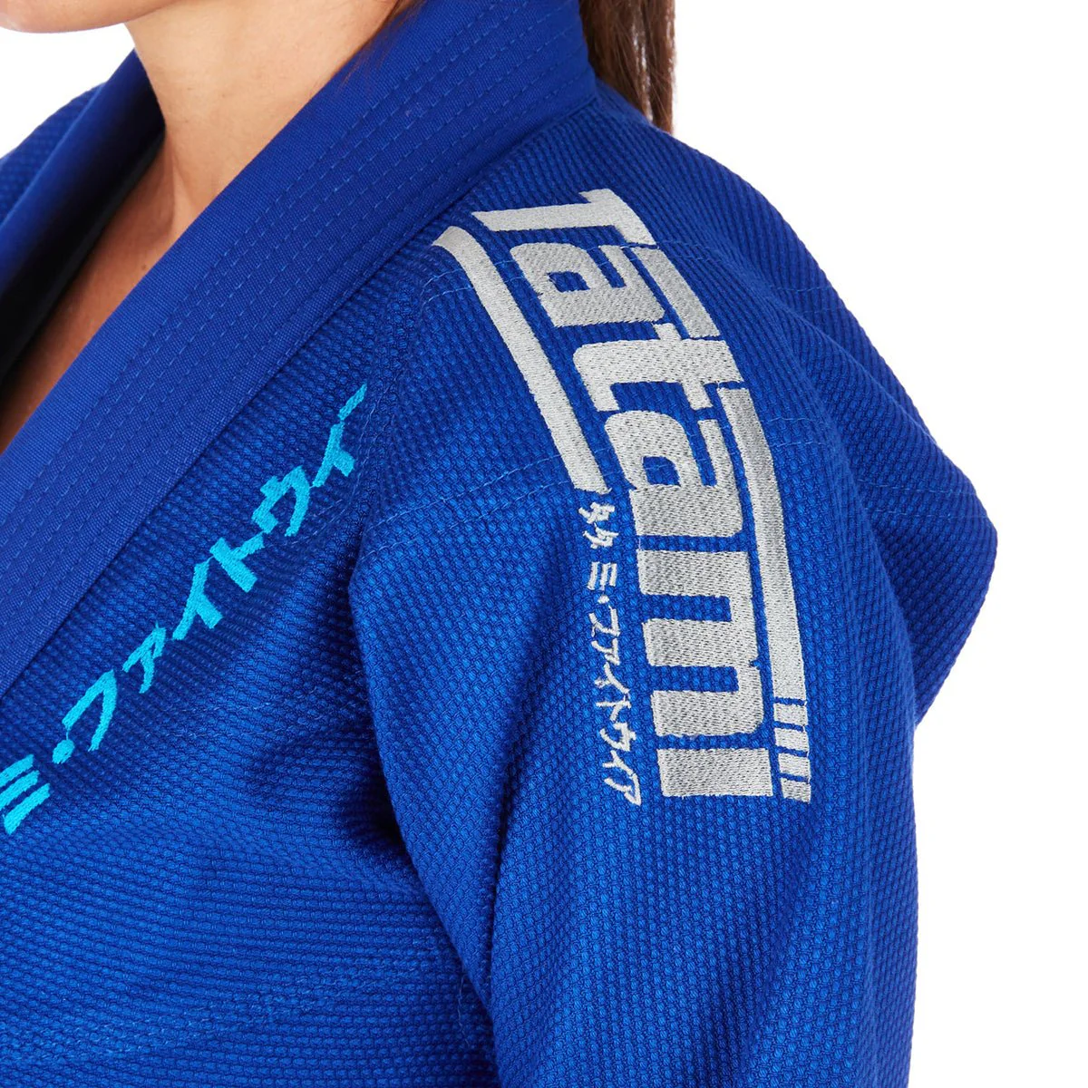 Tatami Fightwear Women's Estilo Black Label BJJ Gi - Gray/Blue - Image 6
