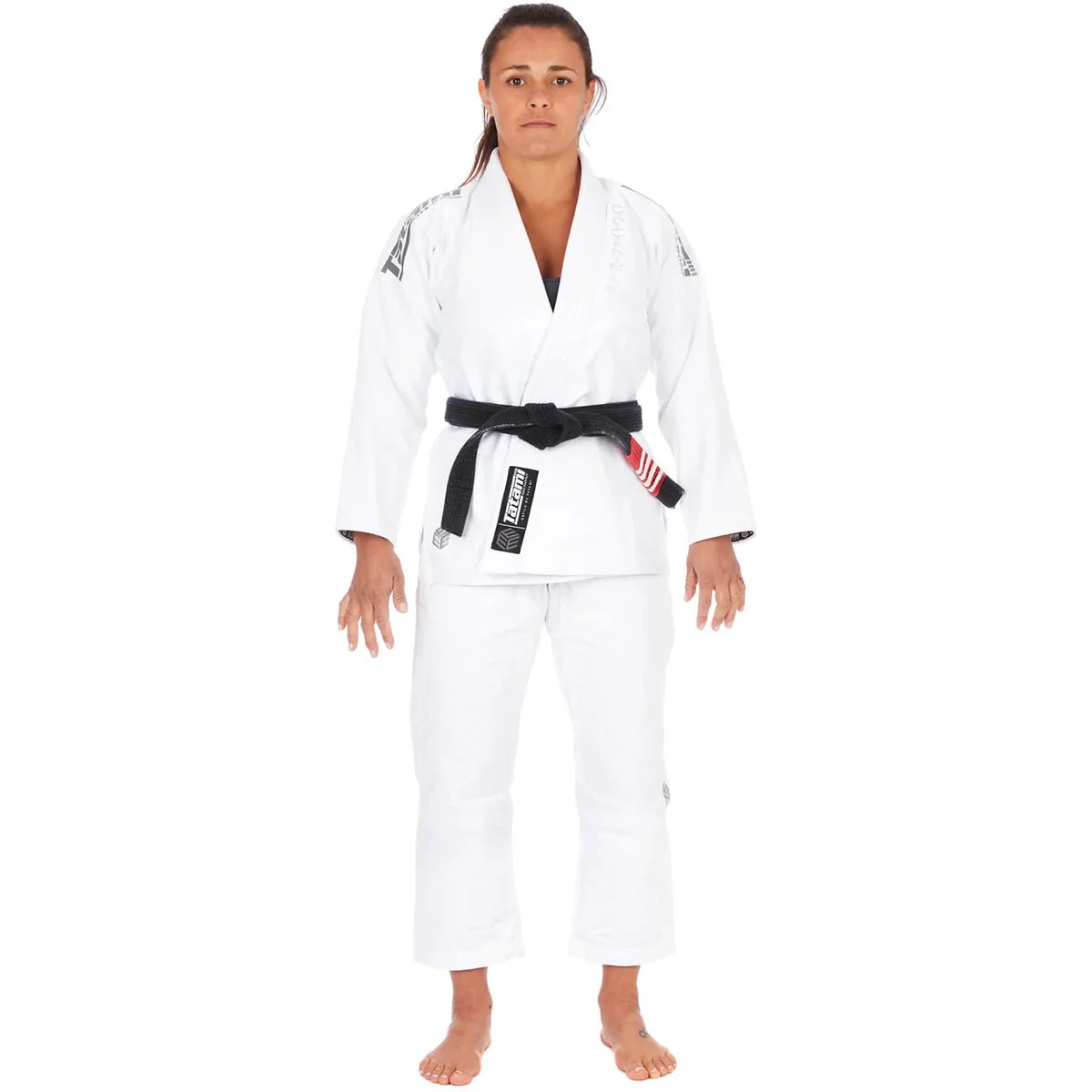 Tatami Fightwear Women's Estilo Black Label BJJ Gi - Gray/White - Image 2
