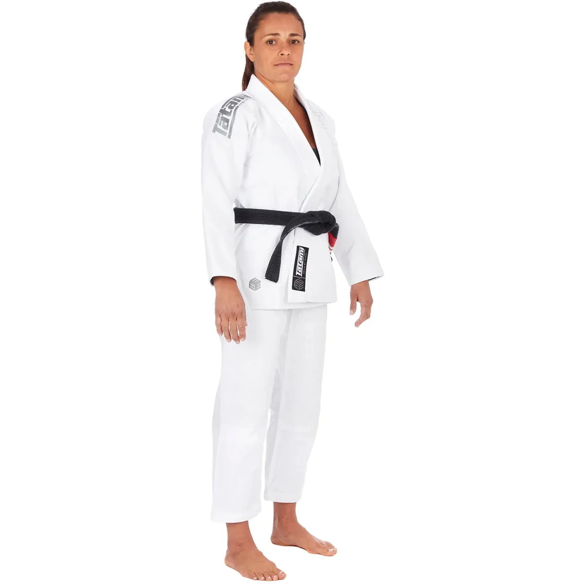 Tatami Fightwear Women's Estilo Black Label BJJ Gi - Gray/White - Image 4