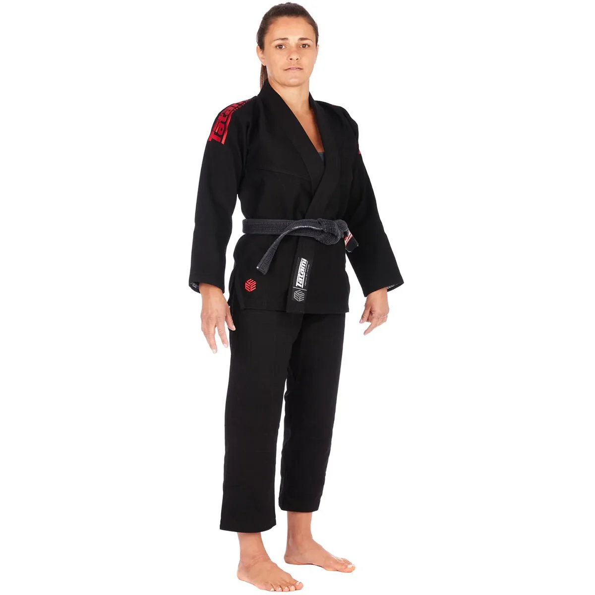 Tatami Fightwear Women's Estilo Black Label BJJ Gi - Red/Black - Image 4