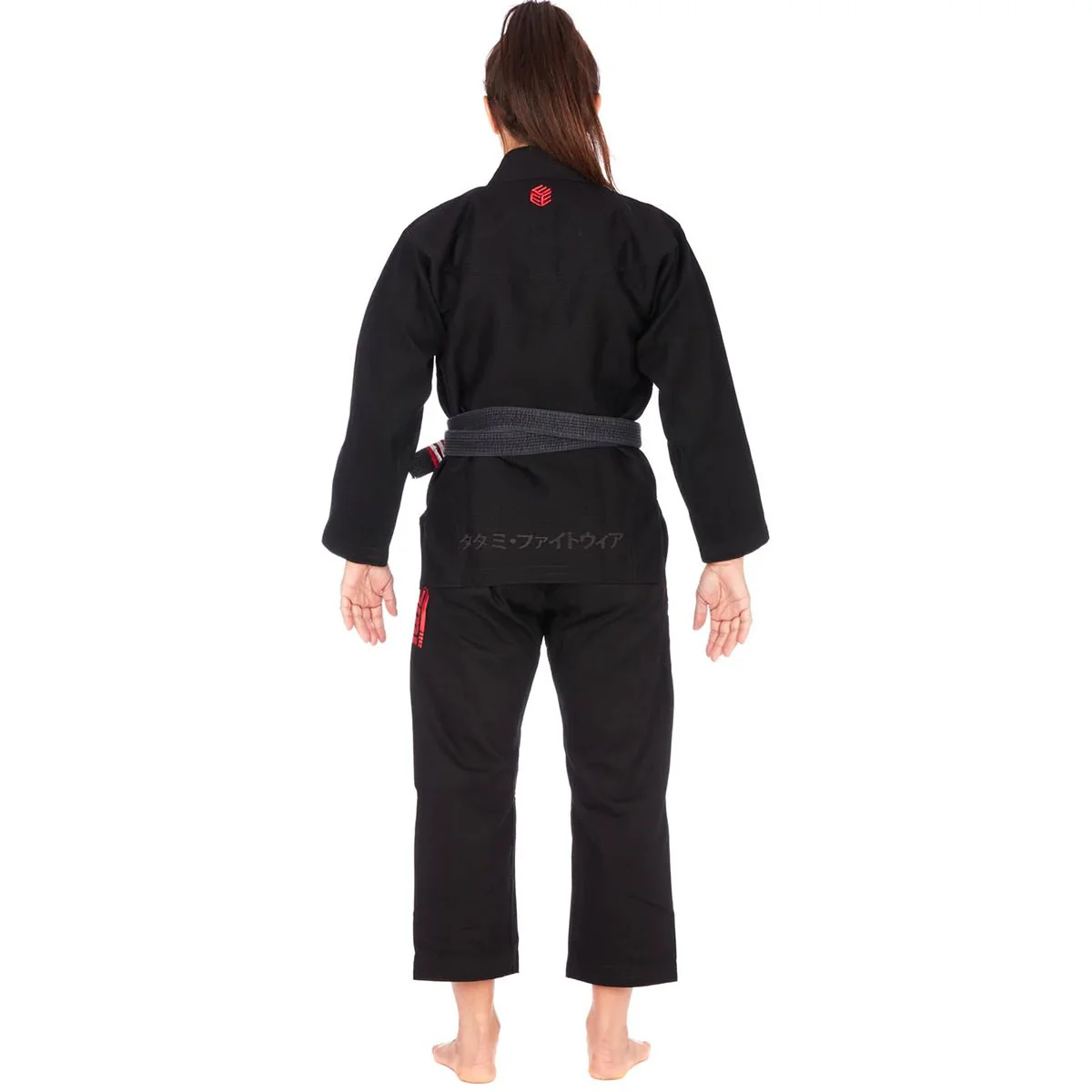 Tatami Fightwear Women's Estilo Black Label BJJ Gi - Red/Black - Image 5