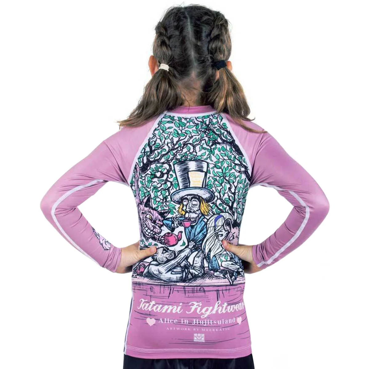 Tatami Kids Meerkatsu Alice in Jiu-Jitsu Land Long Sleeve BJJ Rashguard - Image 3