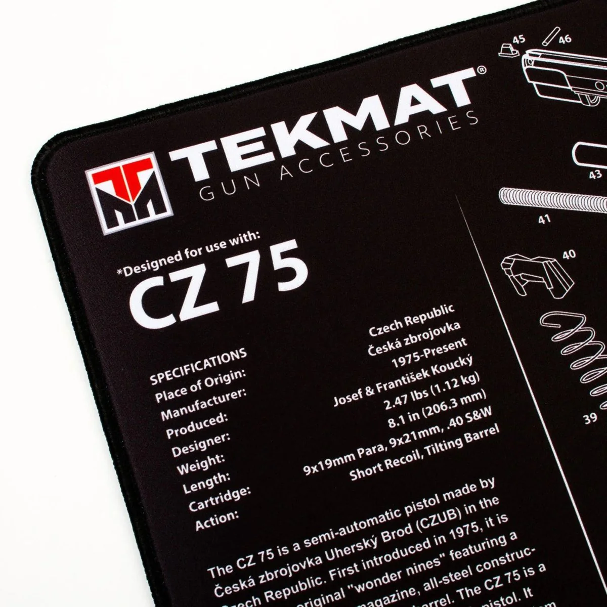 TekMat Ultra Premium Gun Cleaning Mat - 20" X 15" - CZ 75™ - Image 3