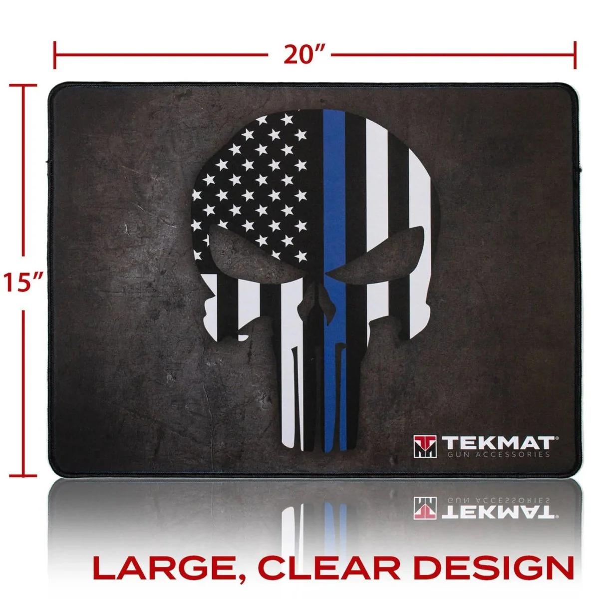 TekMat Ultra Premium Gun Cleaning Mat - 20" X 15" - Punisher Blue Line - Image 3