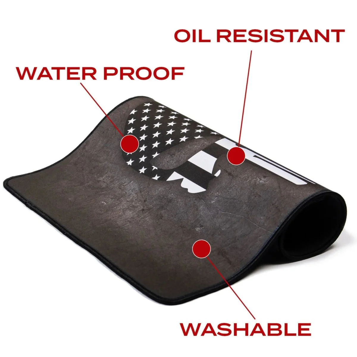 TekMat Ultra Premium Gun Cleaning Mat - 20" X 15" - Punisher Blue Line - Image 4