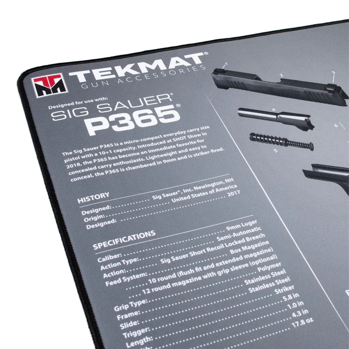 TekMat Ultra Premium Gun Cleaning Mat - 20" X 15" - Sig Sauer P365™ - Image 2