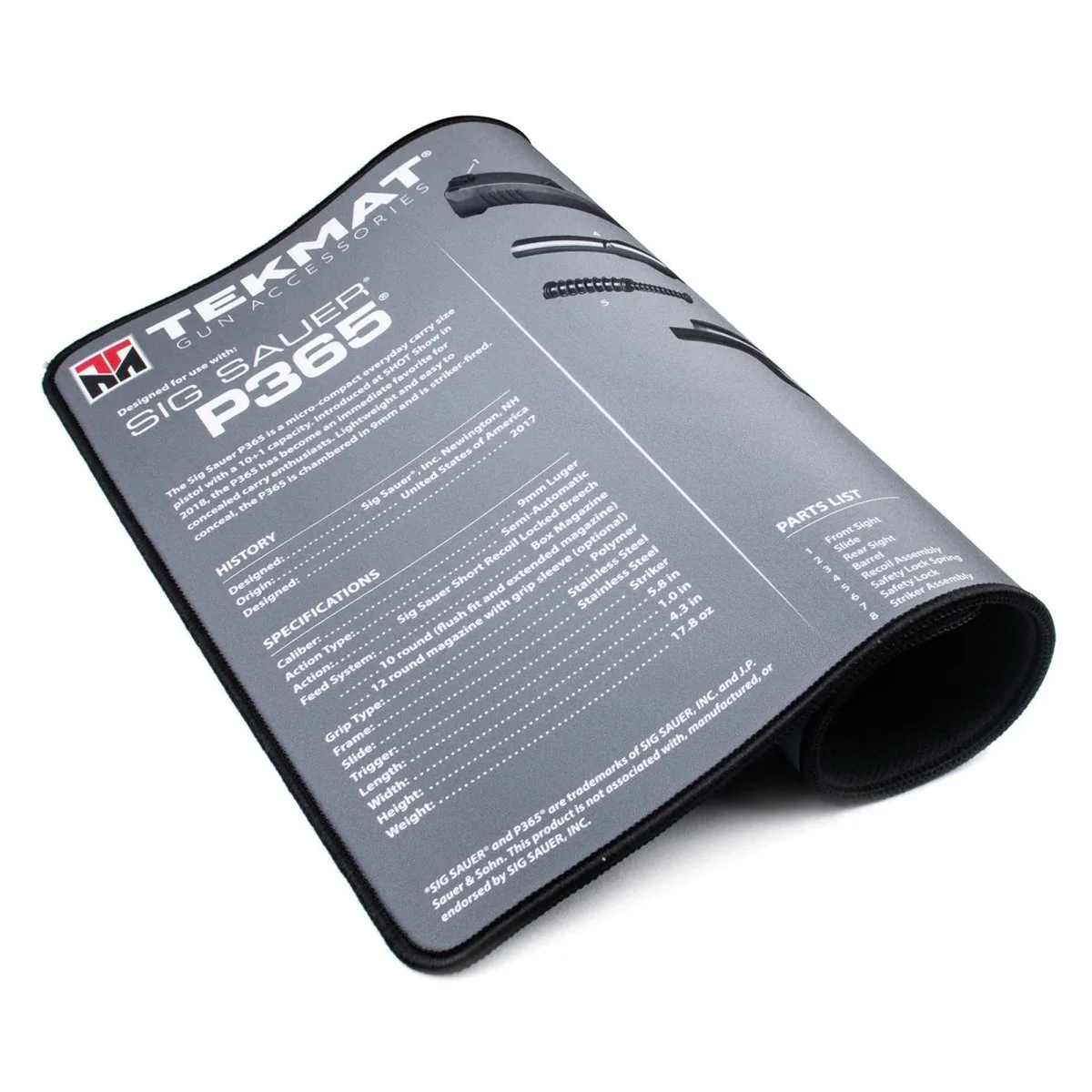 TekMat Ultra Premium Gun Cleaning Mat - 20" X 15" - Sig Sauer P365™ - Image 3