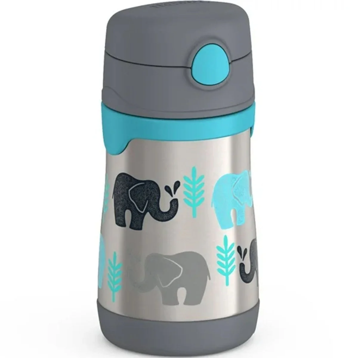 Thermo Kids 10 oz. Foogo Vaccum Insulated Stainless Steel Straw Bottle - Image 2