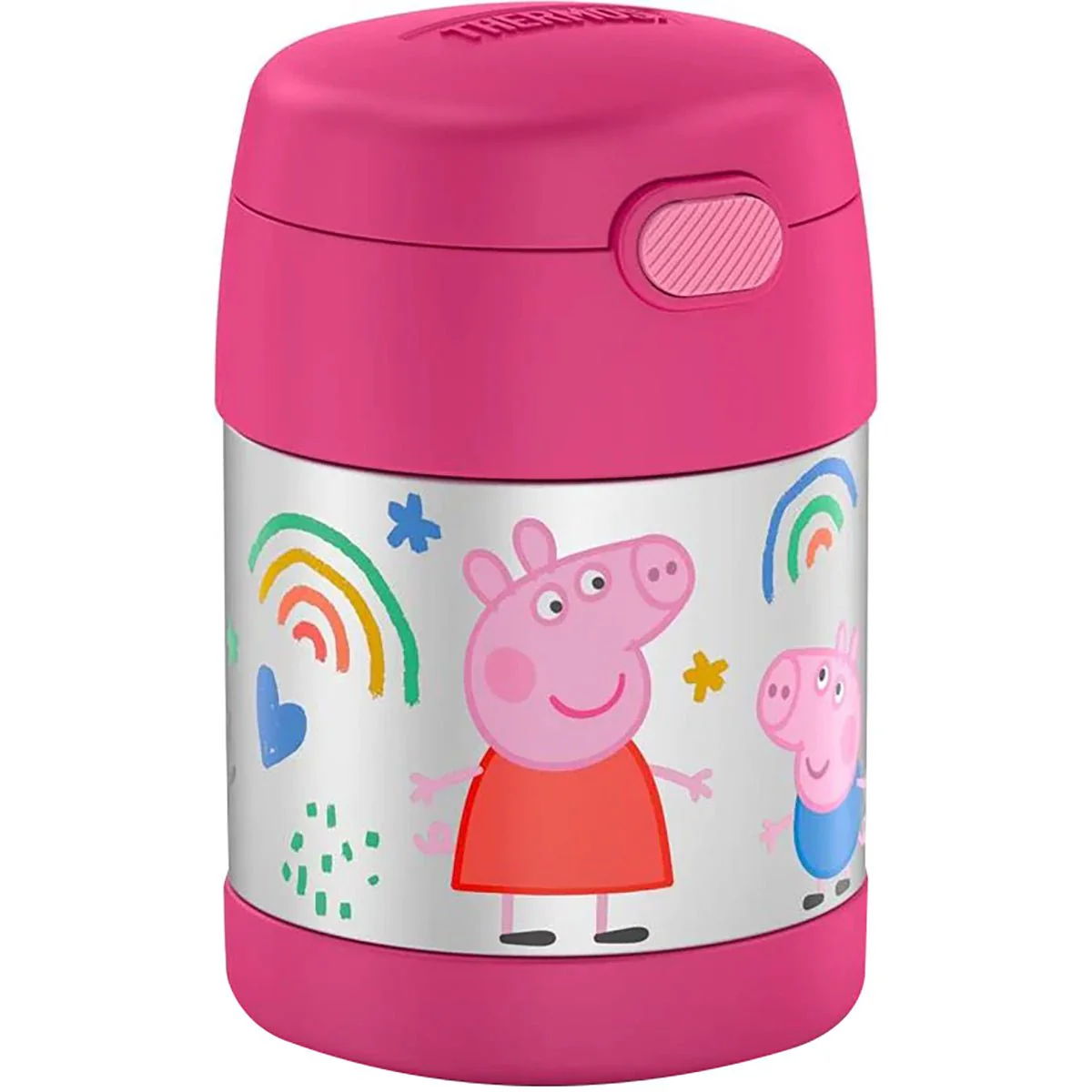 Thermos 10 oz. Kid's Funtainer Stainless Steel Food Jar w/ Spoon - Peppa Pig - Image 2