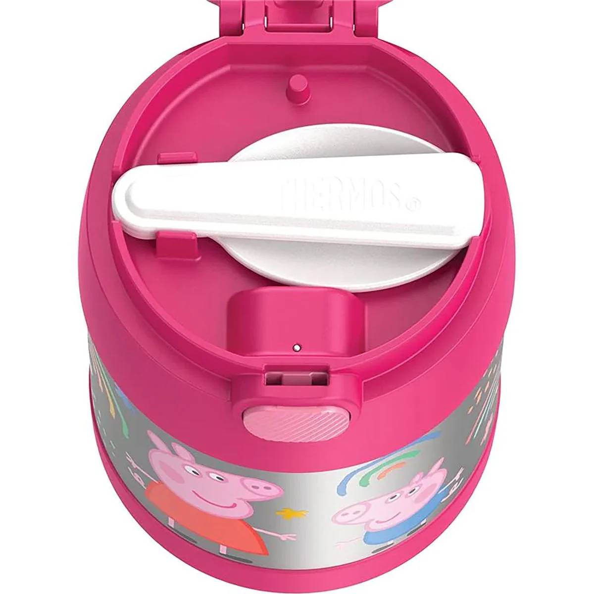 Thermos 10 oz. Kid's Funtainer Stainless Steel Food Jar w/ Spoon - Peppa Pig - Image 3