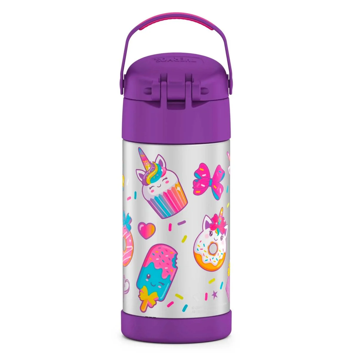 Thermos 12 oz. Kid's Funtainer Insulated Stainless Steel Bottle w/ Bail Handle - Image 6
