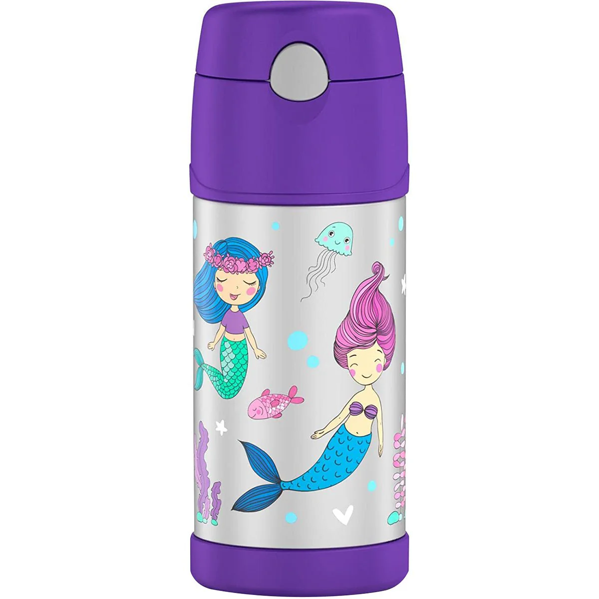 Thermos 12 oz. Kid's Funtainer Vacuum Insulated Stainless Steel Straw Bottle - Image 5