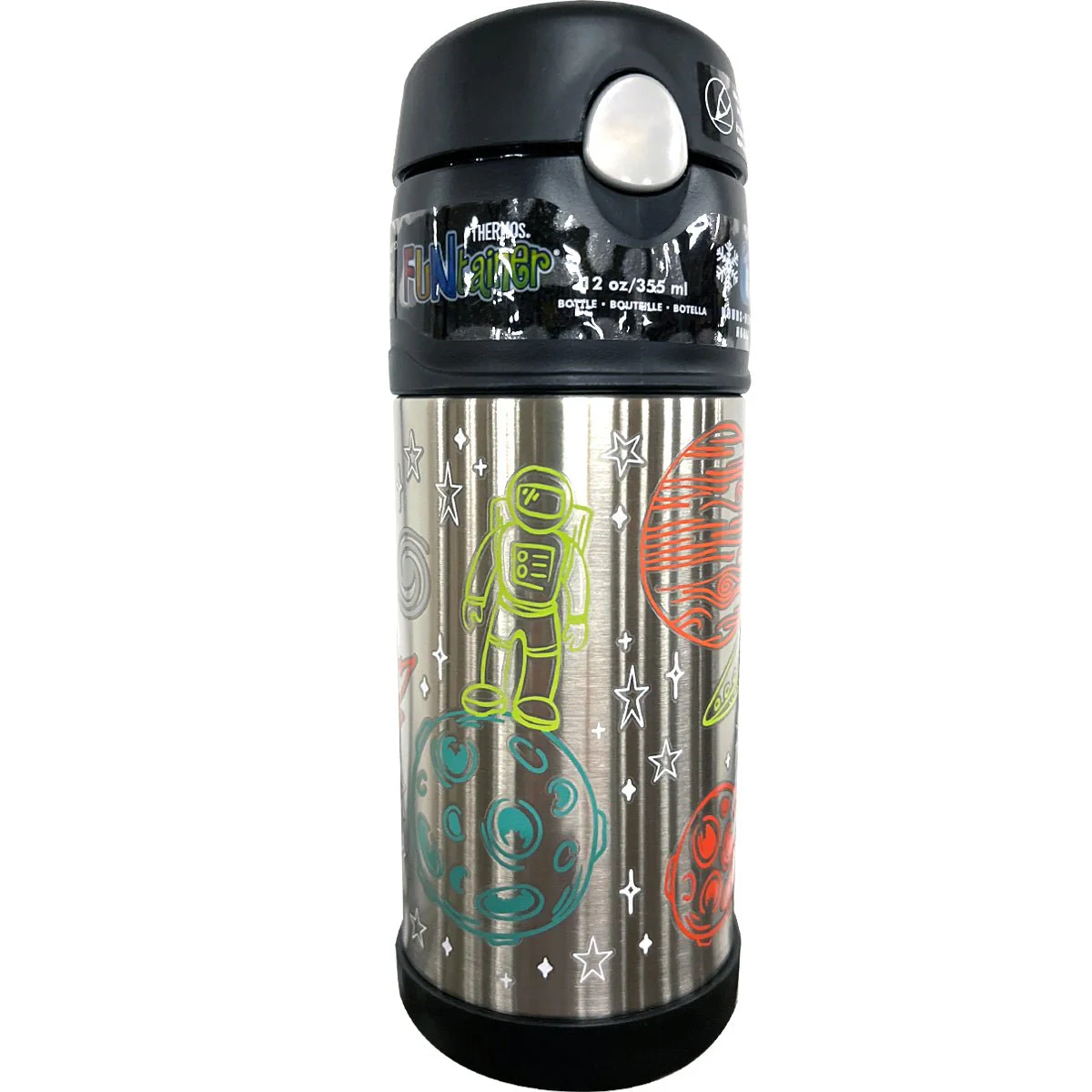 Thermos 12 oz. Kid's Funtainer Vacuum Insulated Stainless Steel Straw Bottle - Image 7
