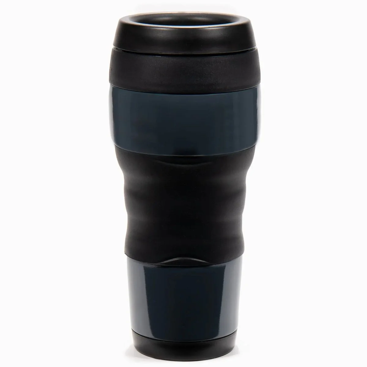 Thermos 16 oz. ThermoCafe Stainless Steel Travel Tumbler w/ Grip - Charcoal - Image 2