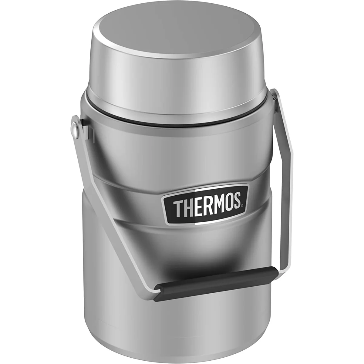 Thermos 47 oz Stainless King Big Boss Food Jar w/ 2 Inner Containers-Matte Steel - Image 3