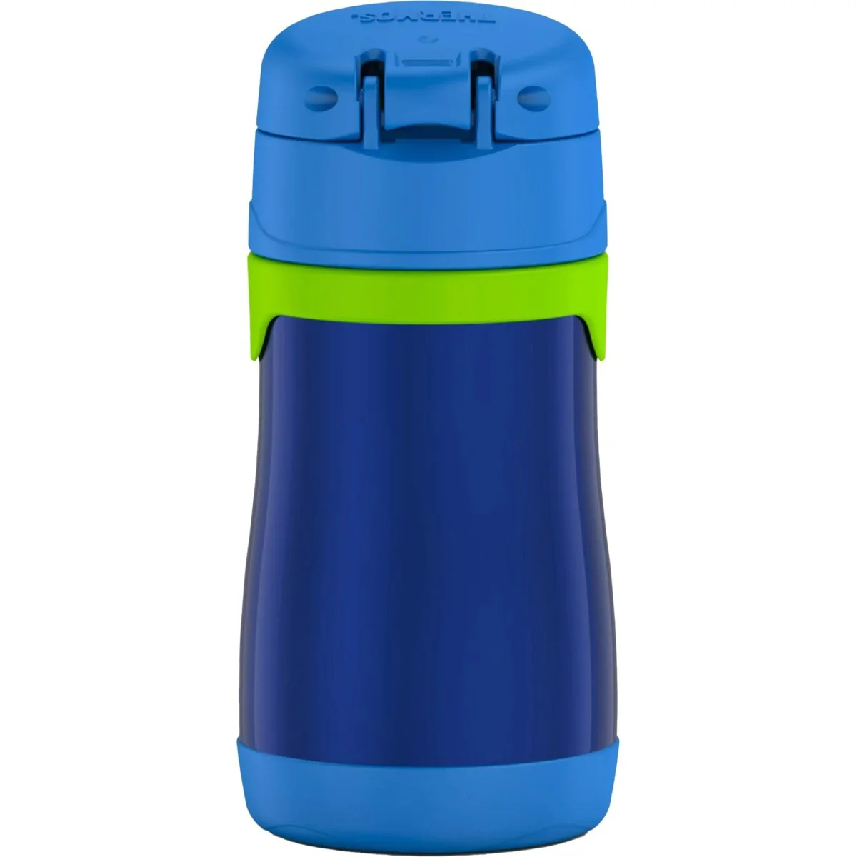 Thermos Kid's 10 oz. Vacuum Insulated Stainless Steel Water Bottle - Navy/Lime - Image 3