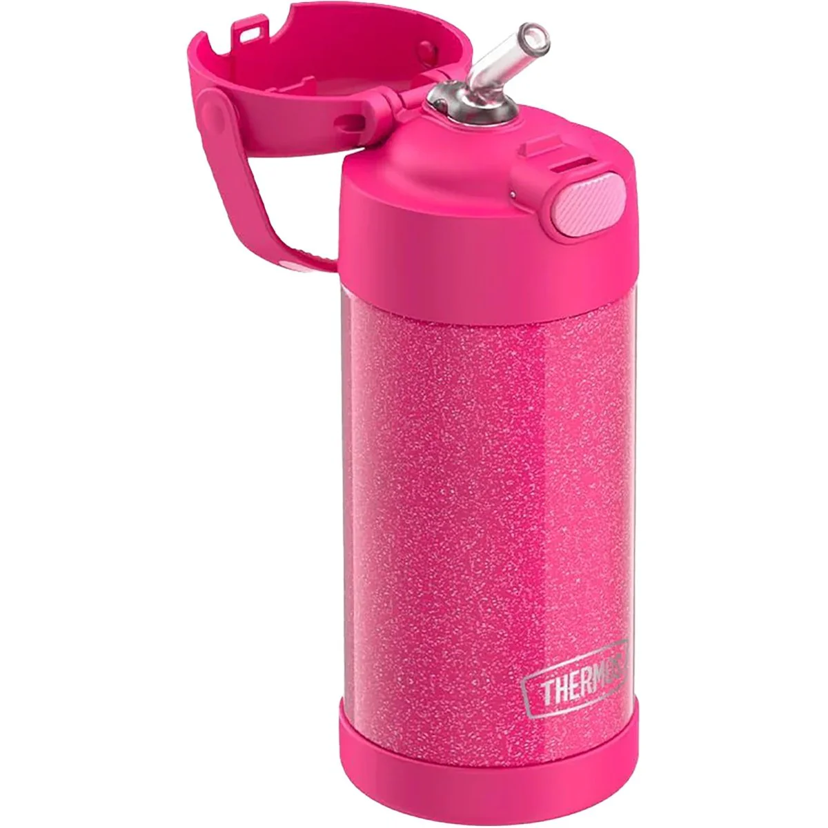 Thermos Kid's 12 oz. Funtainer Stainless Steel Water Bottle - Pink Glitter - Image 2