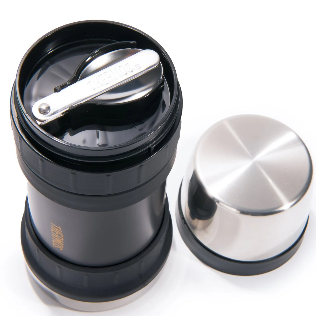 Thermos - Stainless Steel Vaccuum Insulated 16 oz. Work Series Food Jar - Black - Image 3